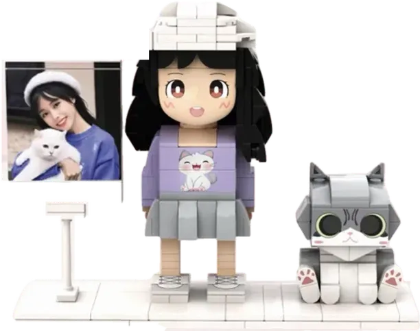 ตัวต่อพร้อมสัตว์เลี้ยง